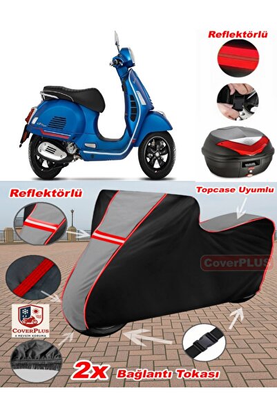 CoverPlus فيسبا GT 200 القماش المشمع Topcase متوافق مع القماش المشمع للدراجات...
