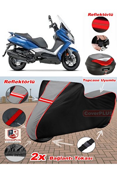 CoverPlus Kymco Downtown 350i ABS القماش المشمع Topcase متوافق مع القماش المش...
