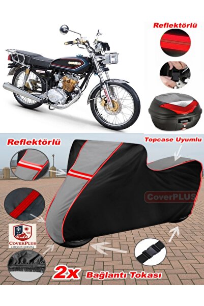 CoverPlus Kuba CG 100/KM125-6 القماش المشمع Topcase متوافق مع القماش المشمع ل...