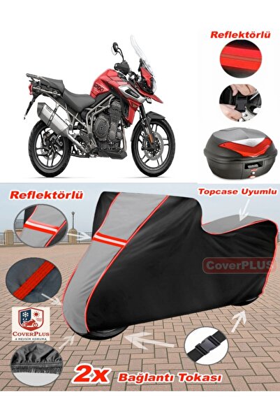 CoverPlus Triumph Tiger 1200 XR Tarpaulin Topcase متوافق مع القماش المشمع للد...