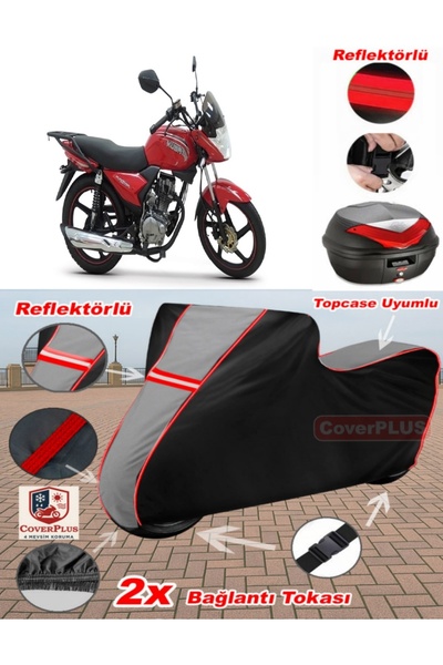 CoverPlus Kuba XCG 100/150 قماش القنب Topcase متوافق مع قماش القنب للدراجات ا...