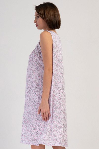 VİENETTA Women's Large Size Wide Strap Pink Nightgown 100% Cotton C5T7N7O161