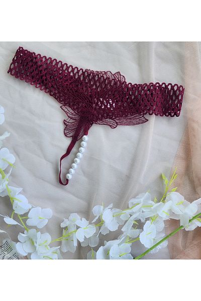 G&H UNDERWEAR String Thong Panties with Pearls