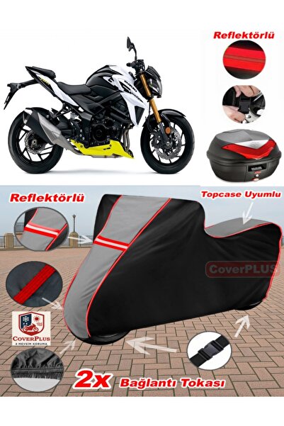 CoverPlus غطاء علوي من القماش المشمع للدراجات النارية متوافق مع سوزوكي GSX-S ...