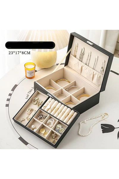 Choice black simple 1PC Jewelry Storage Box, Necklace Earrings Jewelry Storage Box, Ideal choice for Gifts
