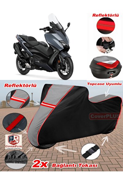 CoverPlus Yamaha 2024 TMAX Tech MAX Tarpaulin Topcase متوافق مع القماش المشمع...