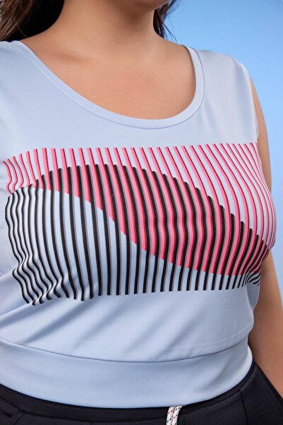 Roxxlen 12224141 Printed Tank Top Blue