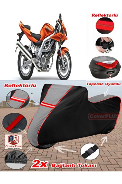 CoverPlus سوزوكي SV650S القماش المشمع Topcase متوافق مع القماش المشمع للدراجا...