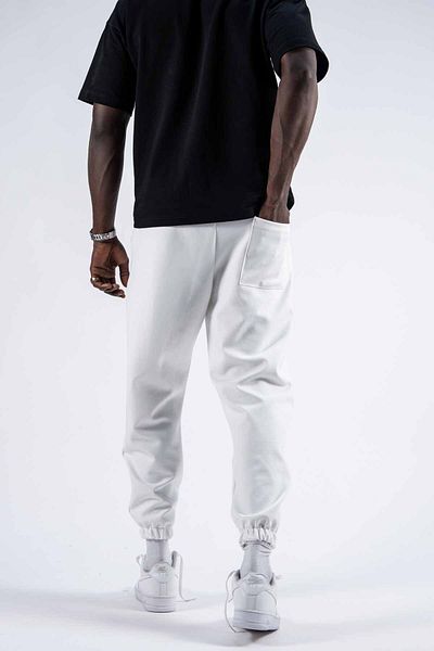 SUPERBLUE Ανδρικό παντελόνι Basic Loose White Jogger Baggy