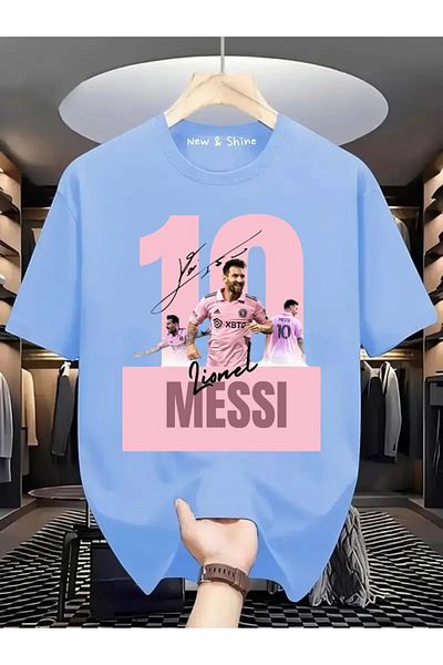 New Shine 1 tricou cadou pentru achiziții de 6 și mai sus în coș - Tricou oversize cu imprimeu Messi