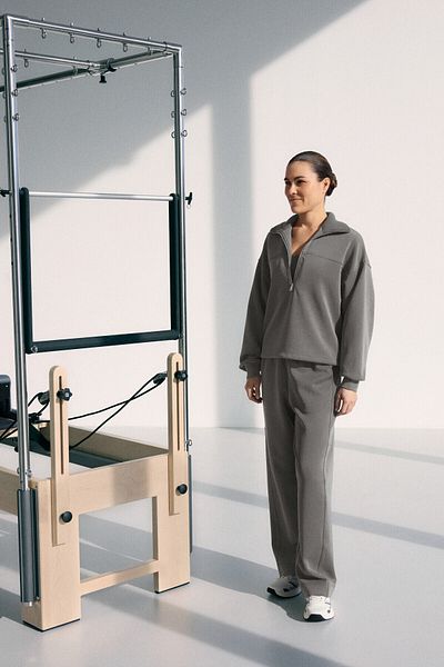 Oysho Straight-leg trousers with brushed modal