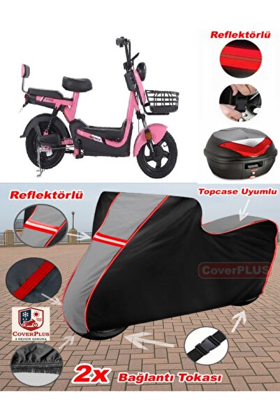 CoverPlus Kral Motor Rana Tarpaulin Topcase متوافق مع القماش المشمع للدراجات ...