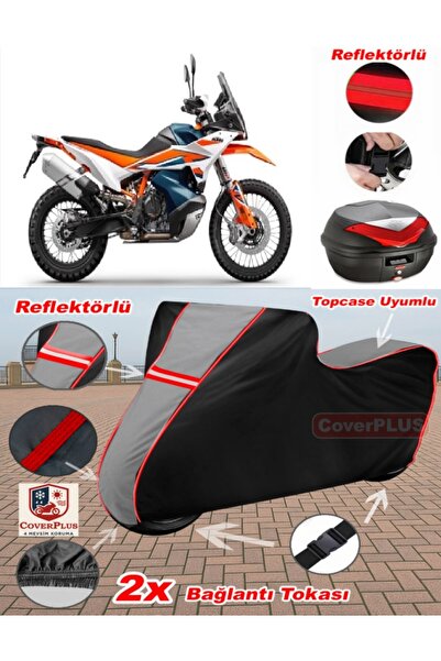 CoverPlus KTM 890 Adventure R Tarpaulin Topcase متوافق مع القماش المشمع للدرا...
