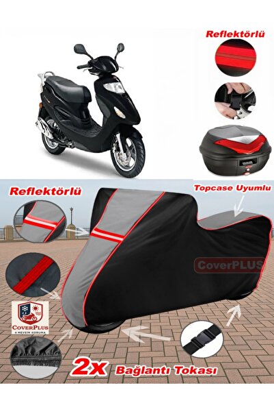 CoverPlus Kymco Movie XL 150 Canvas Topcase متوافق مع القماش المشمع للدراجات ...