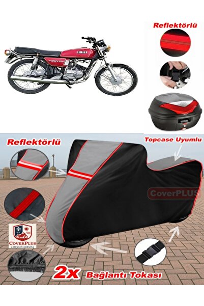 CoverPlus Yamaha RX 135 Tarpaulin Topcase متوافق مع القماش المشمع للدراجات ال...