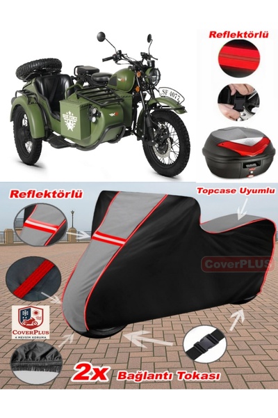 CoverPlus Rks Side Force Tarpaulin Topcase متوافق مع القماش المشمع للدراجات ا...