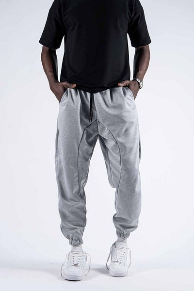 SUPERBLUE Men's Pleated Çeyerk Shalwar Elastic Leg Pocket Sweatpants Trousers