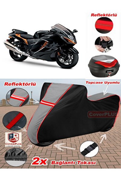 CoverPlus سوزوكي GSX-R 1300 هايابوسا القماش المشمع Topcase متوافق مع القماش ا...