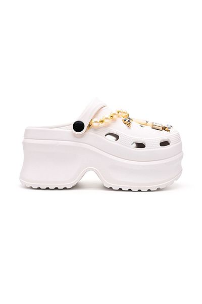 Tmall Women's Slippers, With Platform And Accessories, Foam, Pd1025, White