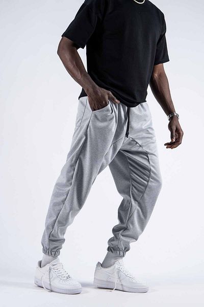 SUPERBLUE Men's Pleated Çeyerk Shalwar Elastic Leg Pocket Sweatpants Trousers