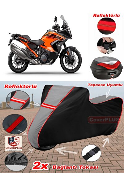 CoverPlus KTM 1290 Super Adventure T Tarpaulin Topcase متوافق مع القماش المشم...
