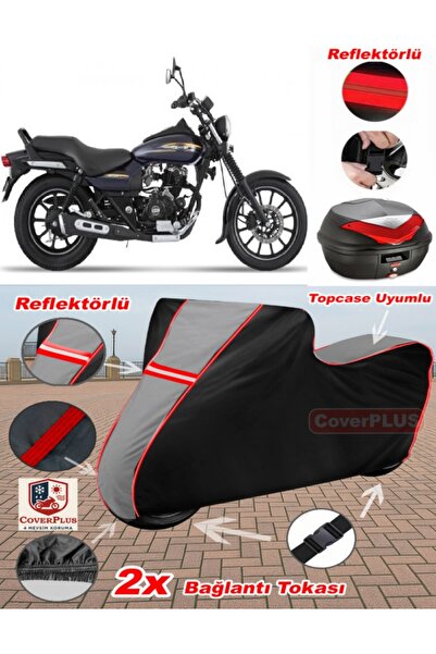 CoverPlus Bajaj Avenger Street 150 Canvas Topcase متوافق مع القماش المشمع للد...