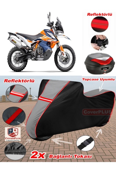 CoverPlus KTM 790 Adventure R Tarpaulin Topcase متوافق مع القماش المشمع للدرا...