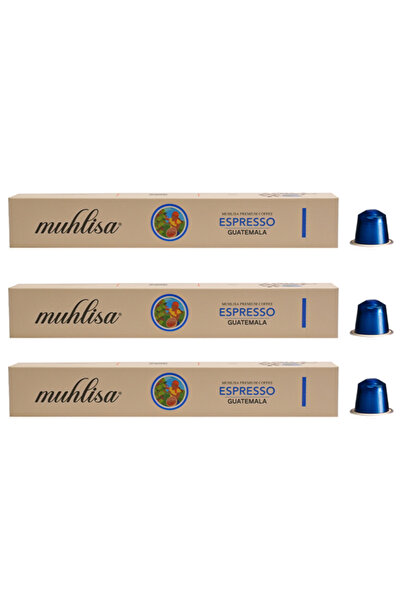 MUHLİSA PREMİUM COFFEE Espresso Guatemala Kapsül Kahve 3 Kutu (30 KAPSÜL) %10...