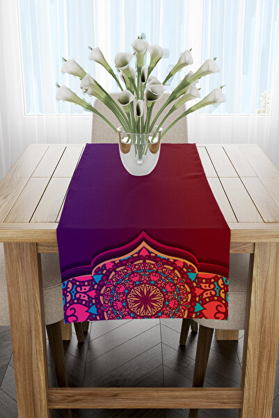 EsnafAli Μωβ Κόκκινο Ράνερ με θέμα το Ραμαζάνι 40x140