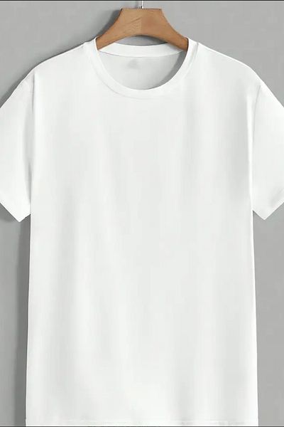 Tarz Cool Ανδρικό Λευκό 100% Βαμβακερό Πακέτο με 5 T-shirt