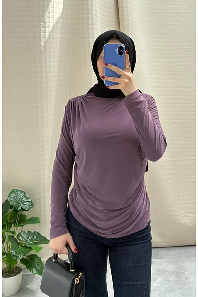 NİSUM MODA Sandy Bluz with Shoulder and Waist Tie Detail