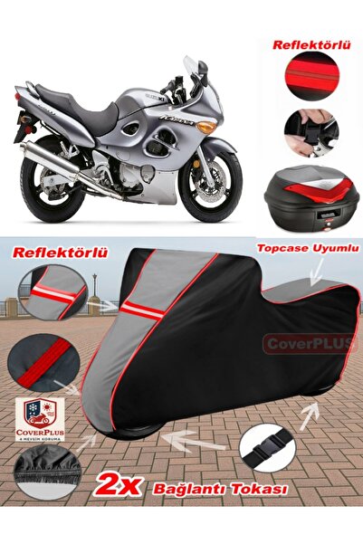 CoverPlus سوزوكي GSX 750 F القماش المشمع Topcase متوافق مع القماش المشمع للدر...