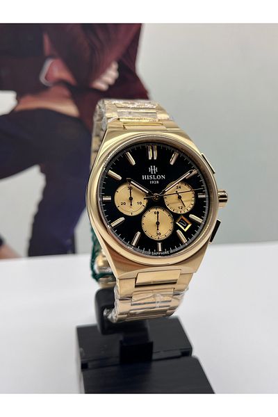 Hislon Gold Men's Wrist Watch 5 Atm Waterproof with 3 Years Warranty
