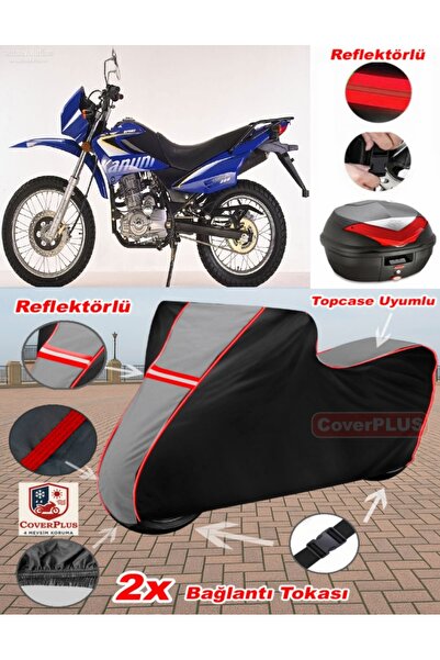 CoverPlus Kanuni Enduro 200 Tarpaulin Topcase متوافق مع القماش المشمع للدراجا...