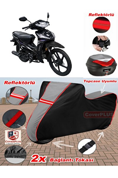 CoverPlus Kral Motor KR-50 Burn Tarpaulin Topcase متوافق مع القماش المشمع للد...