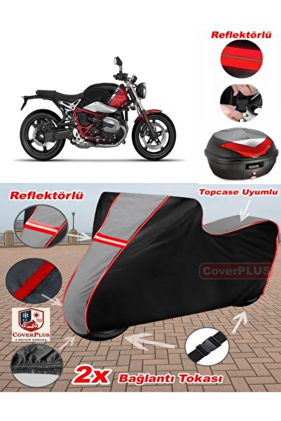 CoverPlus Bmw R Nine T Pure Tarpaulin Topcase متوافق مع القماش المشمع للدراجا...