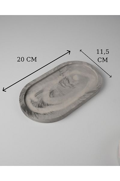 Kaju Creative Decorative Concrete Plate - Jewelry Plate - Keychain - 9,5X17 / 11,5X20