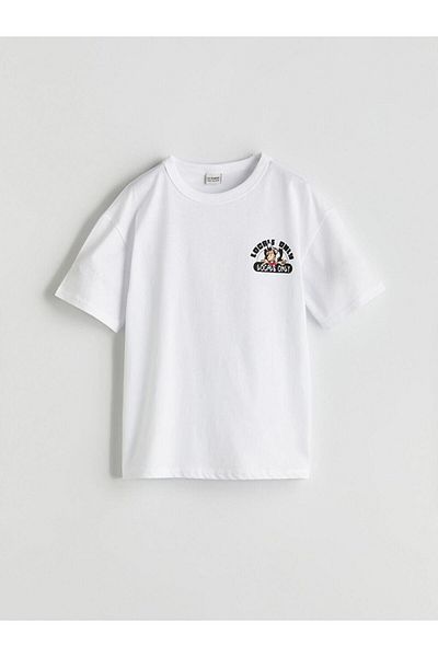 LC Waikiki Crew Neck Nostalgic Monkey Printed Boys T-Shirt