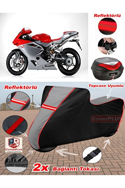 CoverPlus MV Agusta F4R القماش المشمع Topcase متوافق مع القماش المشمع للدراجا...