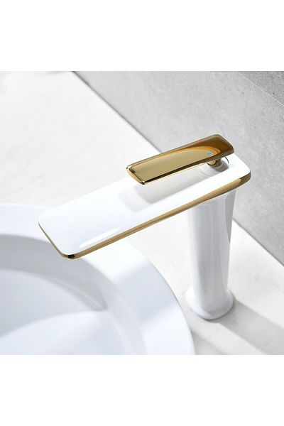 Smack Medium Basin Faucet White Gold SMK005