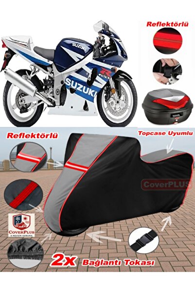 CoverPlus سوزوكي GSX-R 600 Srad Tarpaulin Topcase متوافق مع القماش المشمع للد...