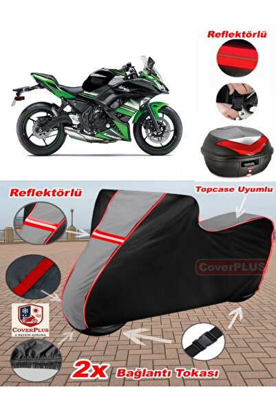 CoverPlus غطاء علوي من القماش المشمع لدراجة نارية Kawasaki Ninja 650 KRT Edit...