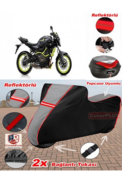 CoverPlus Yamaha MT-07 Moto Cage Tarpaulin Topcase متوافق مع القماش المشمع لل...