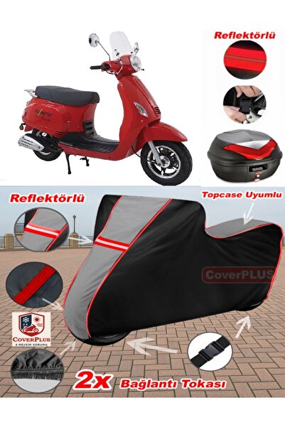 CoverPlus BuMoto/ل Jinling Monetti 150CC القماش المشمع Topcase متوافق مع القم...