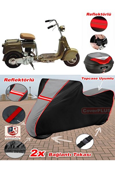 CoverPlus Lambretta Innocenti Tarpaulin Topcase Compatible Motorcycle Tarpaul...