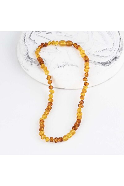 Gümüş Pazarım Light Color Original Children's Amber Necklace