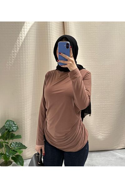 NİSUM MODA Sandy Bluz with Shoulder and Waist Tie Detail