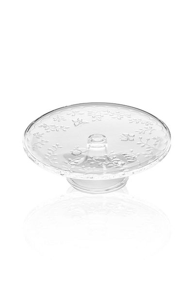 GUNES ZUCCACIYE The Mia Footed Cake Cake Glass Presentation Plate 30X30X10 cm
