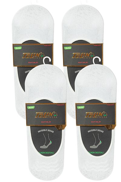 TOLIN Men's Set of 12 Bamboo Ballerina Socks Non-Slip Heels Invisible 10800
