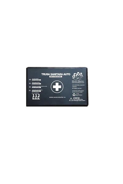 motor starter Kit siguranta rutiera omologat - Trusa medicala AUTO + Stingator auto reincarcabil P1, cu pulbere AB